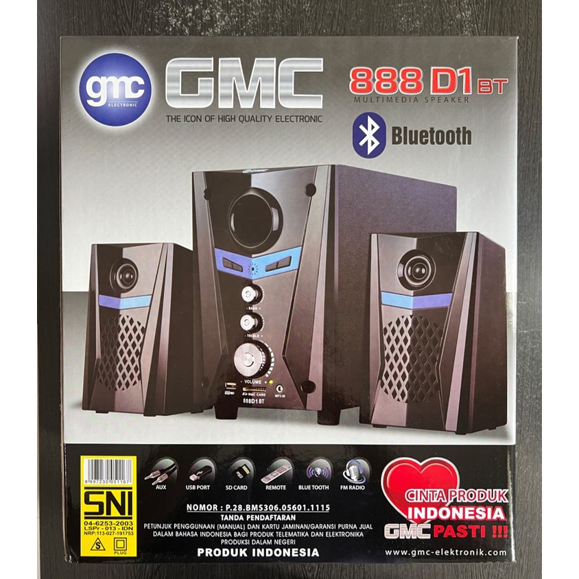 Speaker GMC 888D1 BT Bluetooth Speaker Aktif