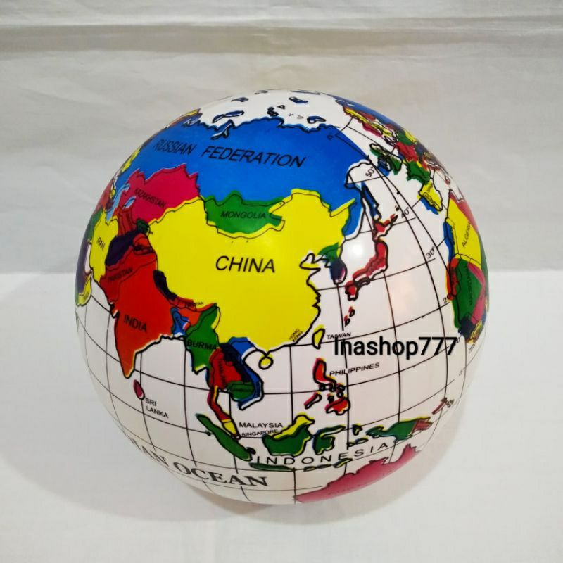 BOLA KARET GLOBE/MAINAN BOLA KARET PETA DUNIA/BOLA KARET PETA