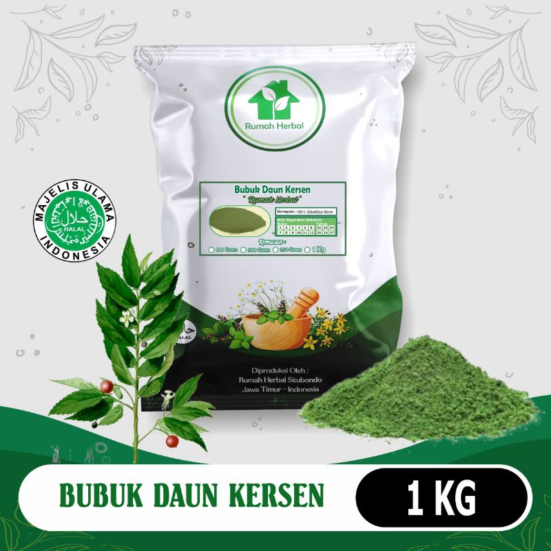 

Bubuk daun kersen murni kemasan 1kg