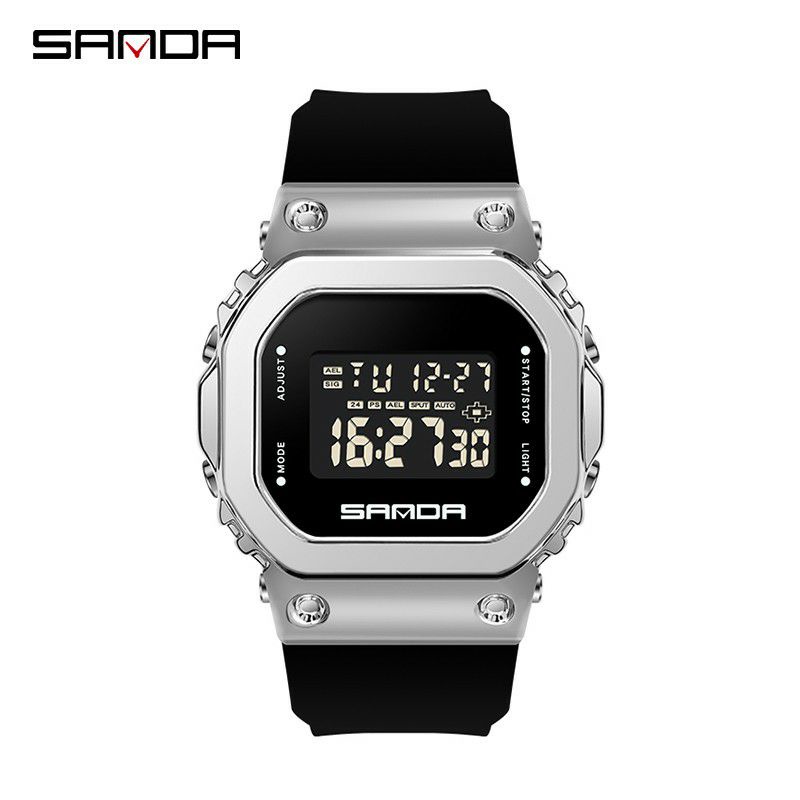 SALE GEBYAR! SANDA 9006 Jam Tangan Wanita Pria Digital Sport EL Backlight Tali Rubber Anti air