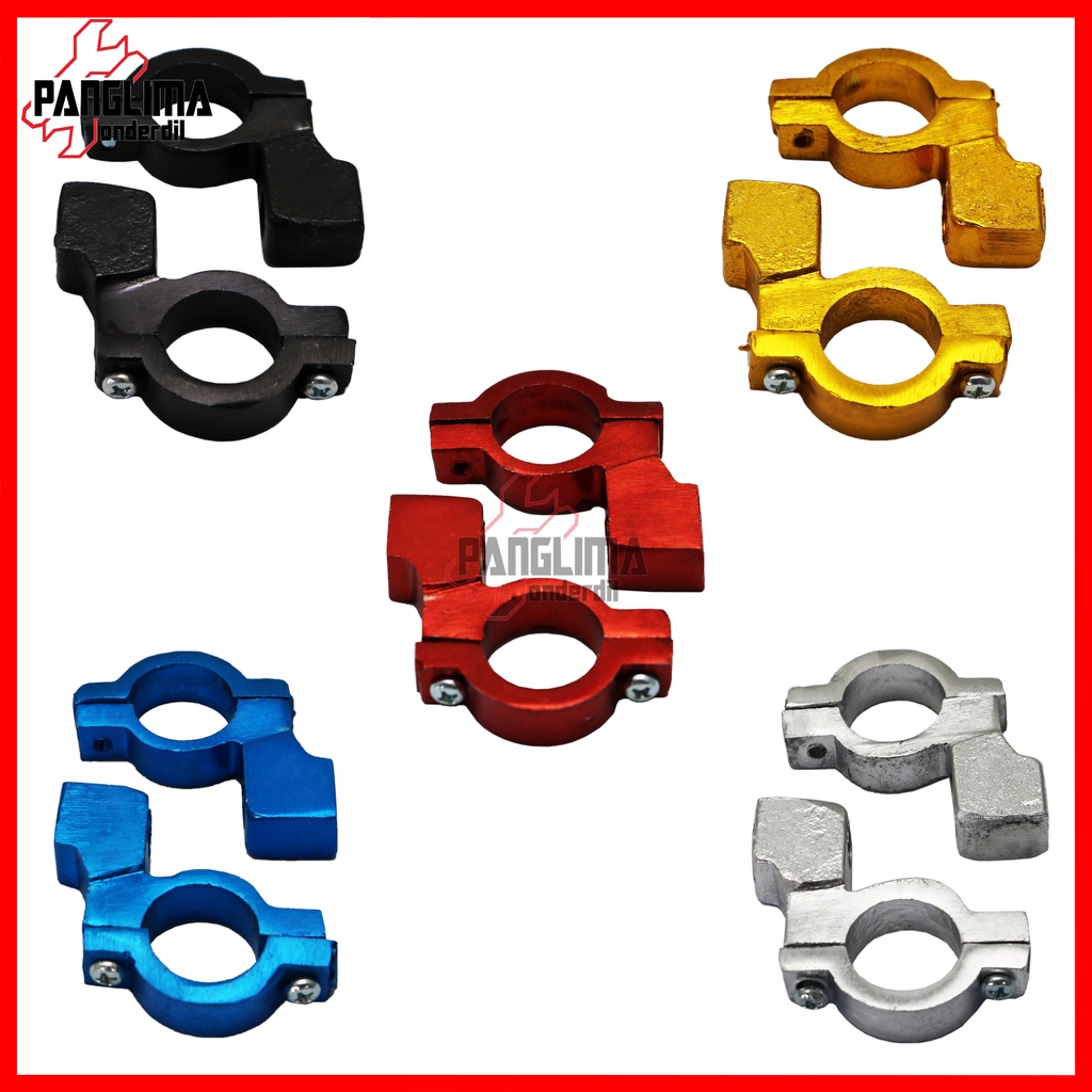 Bracket Spion CNC Variasi Motor Universal Bebek-Matic-Sport Mio-Soul-Sporty-M3-Z-S/Beat FI-F1-Pop-eSPVario 110-125-150 Techno-New LED/Scoopy/NMAX/Vixion//Scorpio/Supra-X-125-Fit New/Blade/Revo-Absolute/Jupiter-MX-Z/Fino Dudukan-Breket