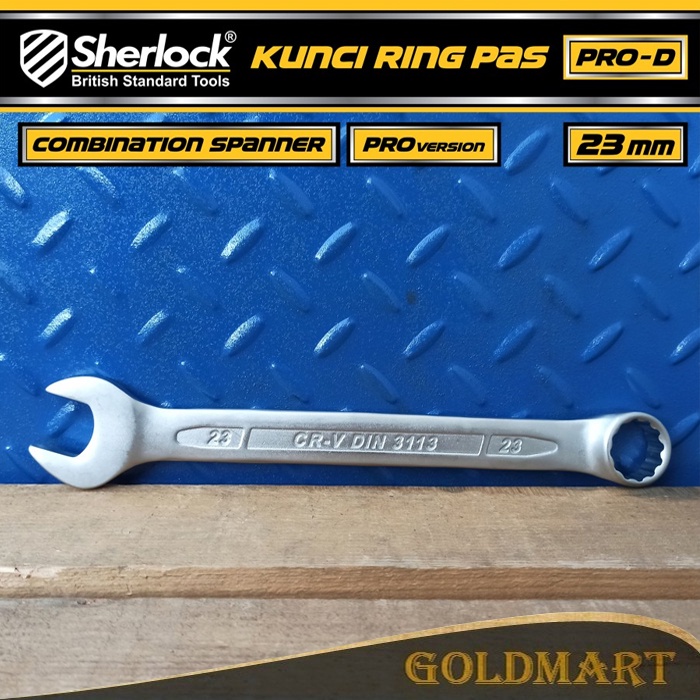 Kunci Pas Ring (Pro-D Series) uk. 23 mm Original Sherlock (1 Pcs)