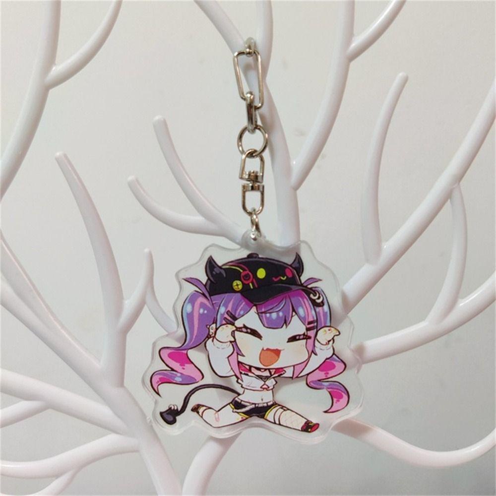 QUINTON Hololive Gantungan Kunci Kawaii Hadiah Mainan Vtuber Murasaki Shion Gawr Gura Cosplay Hololive Keyring