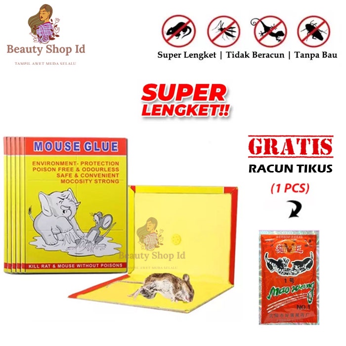 Beauty Jaya - IMPORT Lem Tikus Papan Jebakan Perangkap Tikus Glue Board Siap Pakai Super lengket