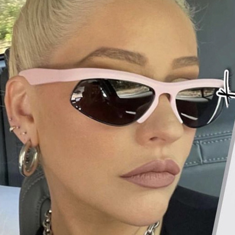 Kacamata Hitam Pria / Wanita Model Punk Frame Setengah Untuk Bersepeda