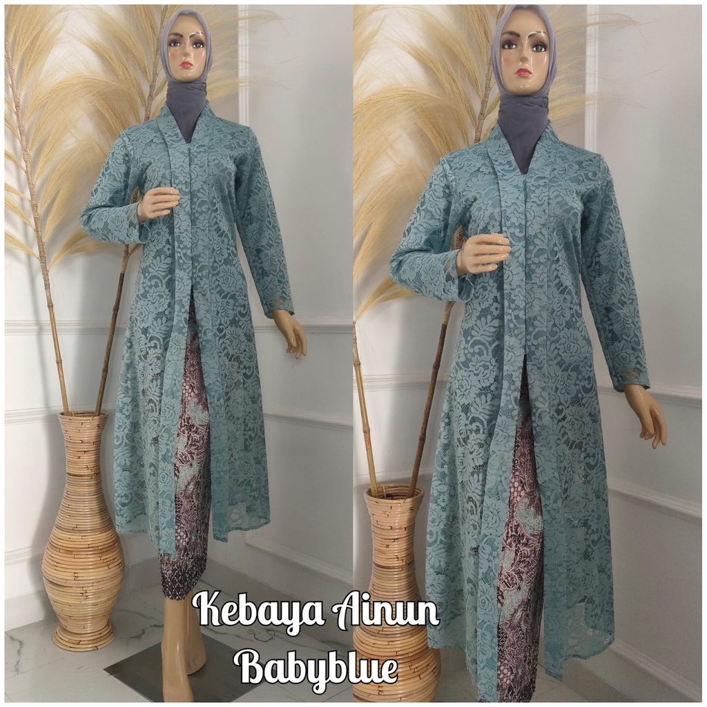 Permata Olshop / Kebaya Brukat Tunik Ainun / Kebaya Floy Tunik Busui Brukat / Kebaya Tunik / Kebaya Busui / Kebaya Kartini