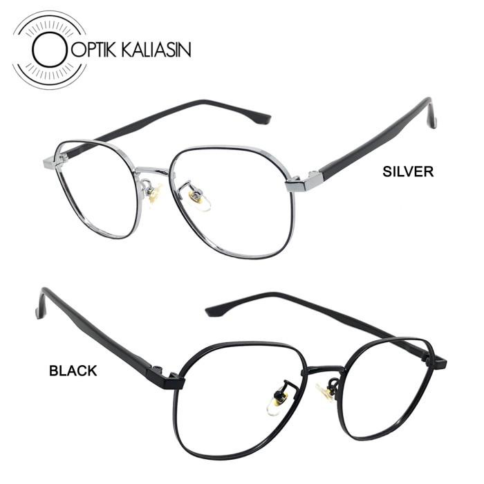 frame Kacamata wanita pria semi bulat - oval kekinian 8202B