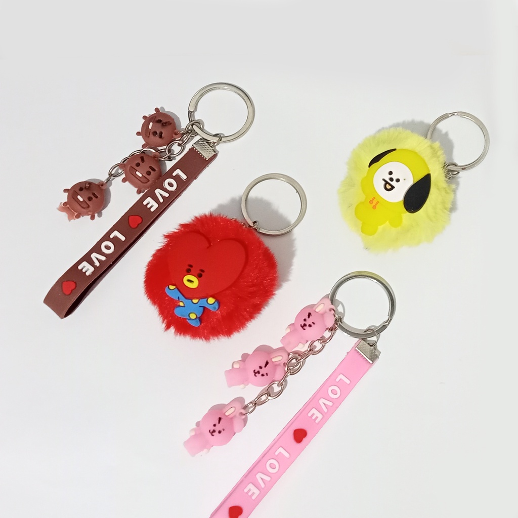 Gantungan kunci BT21 gantungan tas anak korea gantungan kunci BTS lucu