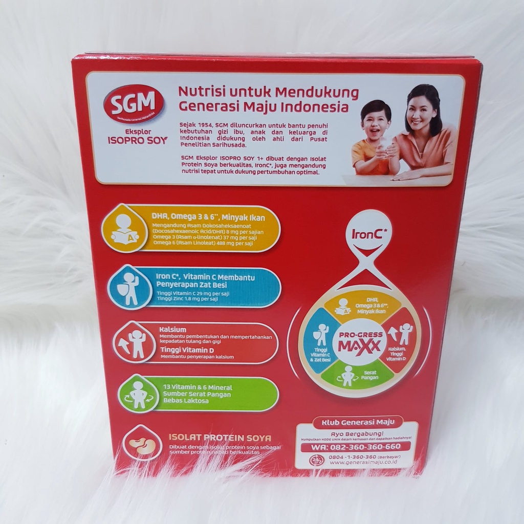 SGM EKSPLOR ISOPRO SOY 1+ RASA VANILLA DAN MADU ISI 400GR