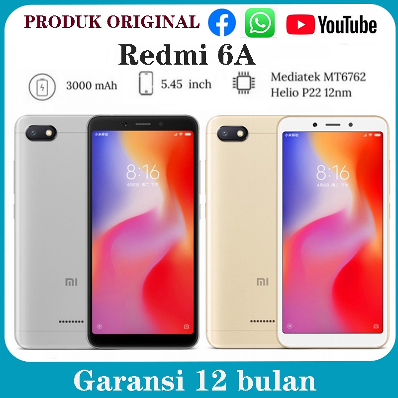 Xiaomi Redmi 6a Smartphone Redmi6a Android Smartphone Murah Xiaomi Telepon 2/16GB 3/32GB Layar Penuh