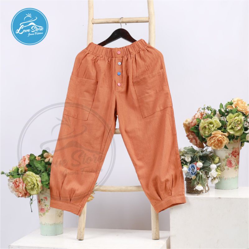 Mera Pants / Celana Korea Cotton Twill / Celana Kasual Wanita