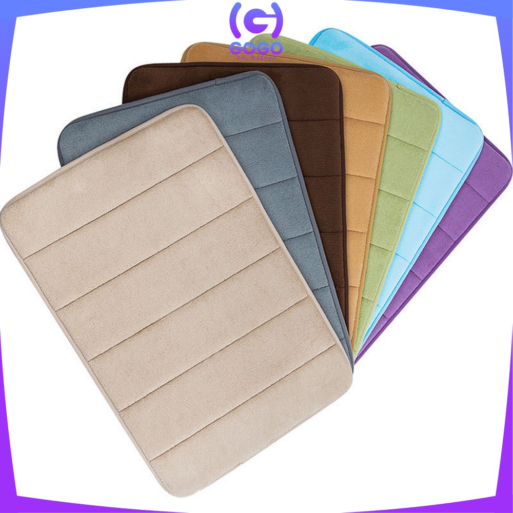 GOGO-C362 (80x60cm) Keset Kaki Anti Slip Bahan Memory Foam / Keset Dapur Anti Slip Menyerap Air / Alas Kaki Keset Kamar Mandi