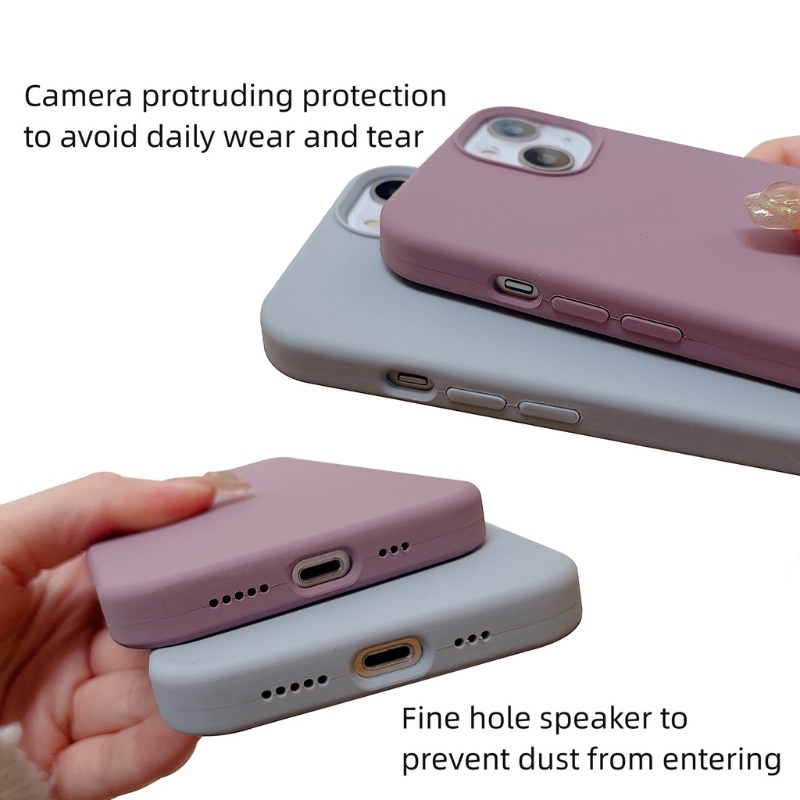 Soft Case Silikon Pink Terang Cover iPhone 14 14Pro 14ProMax 14Plus