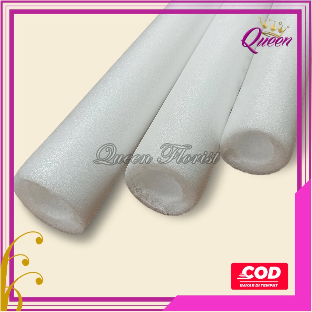 

Foam Busa warna putih Bulat 2 meter Foam Busa Elastis untuk bunga artificial Premium hias dan untuk bunga Floral kering dekorasi pelaminan atau lamaran