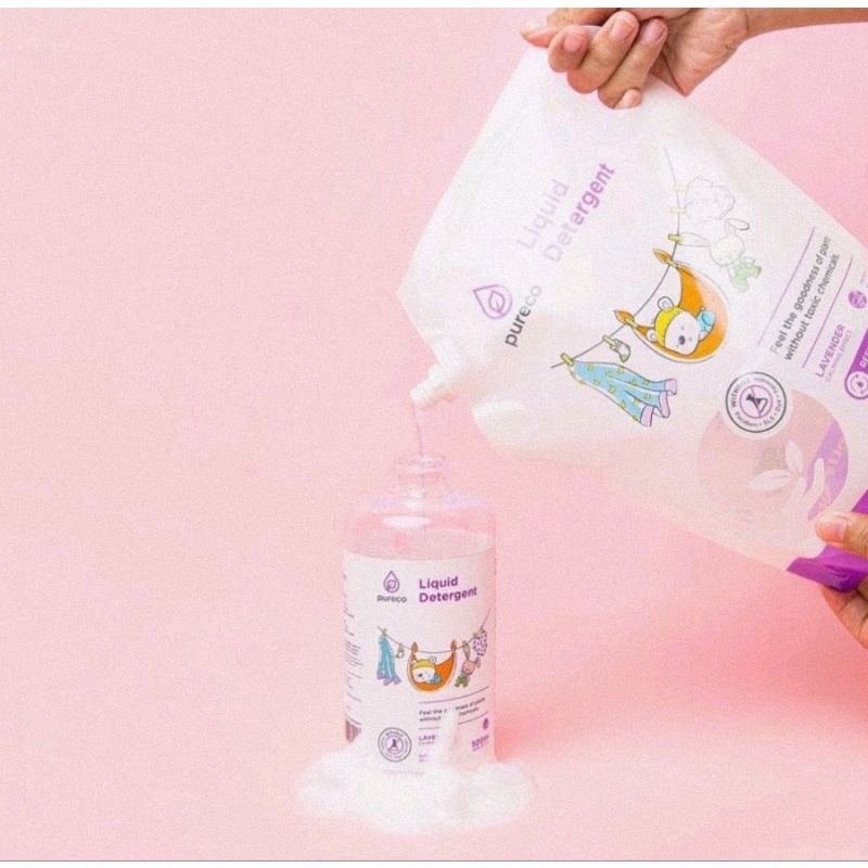 Pureco Liquid Laundry Detergent Refill 1450 ml - Deterjen Cair Bayi