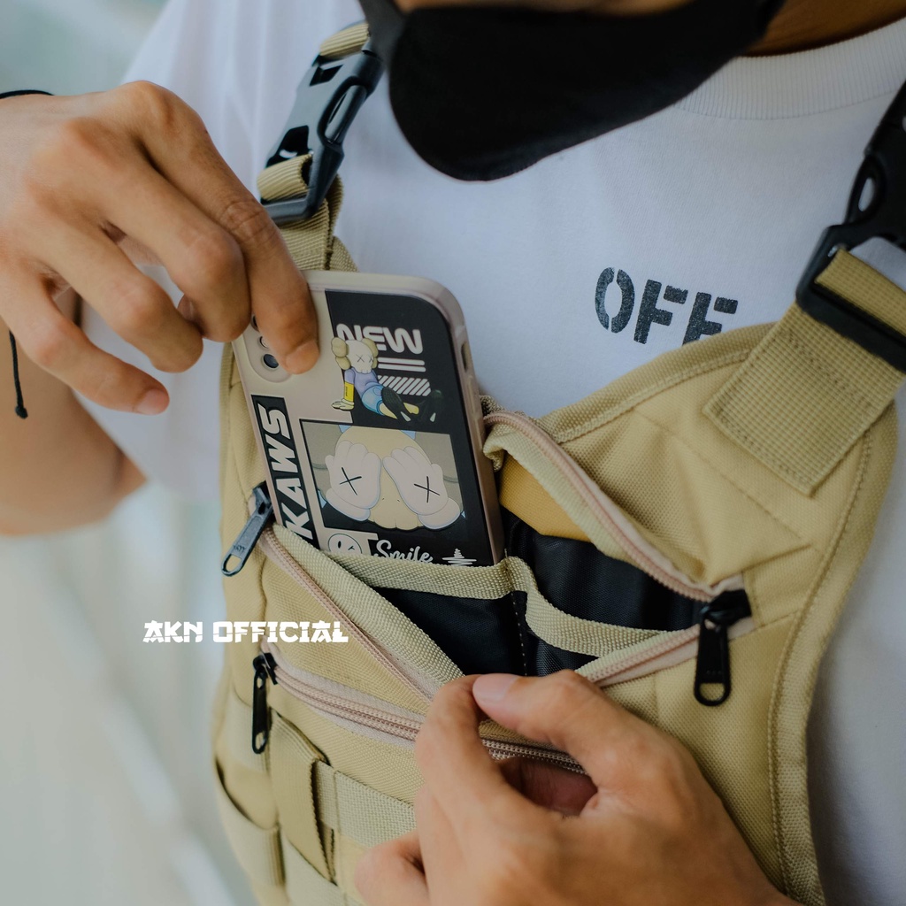 AKN Offcial - Chest Bag Tactical Rig Chalico Bag Outdoor untuk Pria