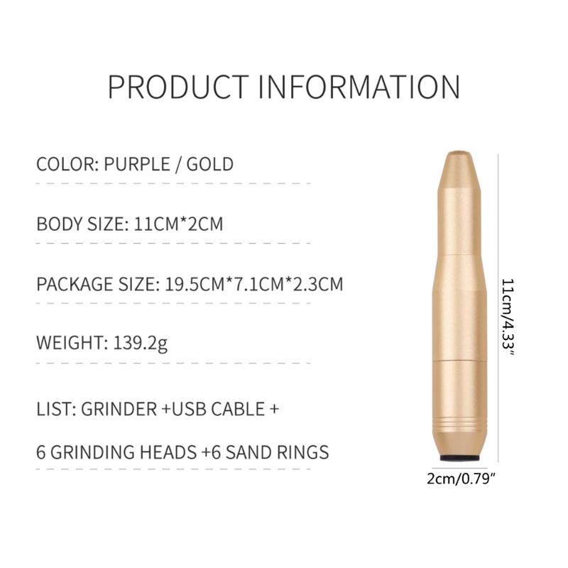 Zzz Pen Bor Kikir Kuku Elektrik Usb Kontrol Kecepatan Untuk Manicure