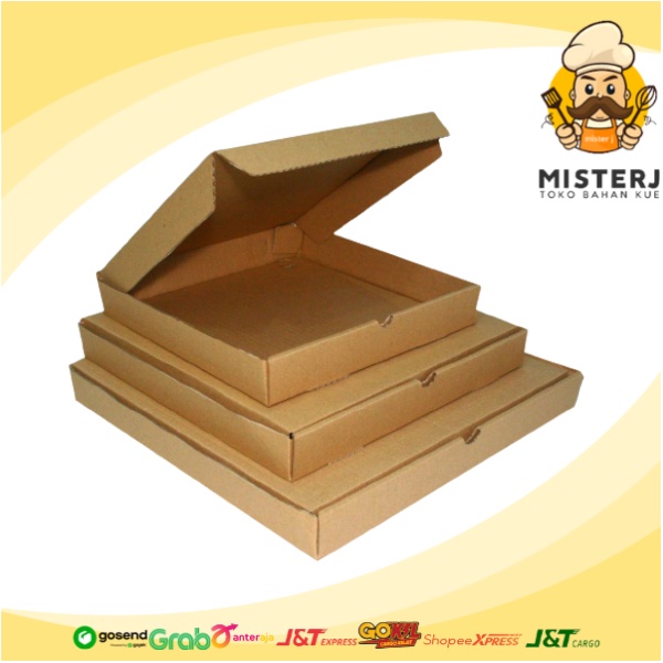 

Dus Pizza | Kardus Pizza Polos Warna Coklat | All Varian Ukuran | 10 Pcs