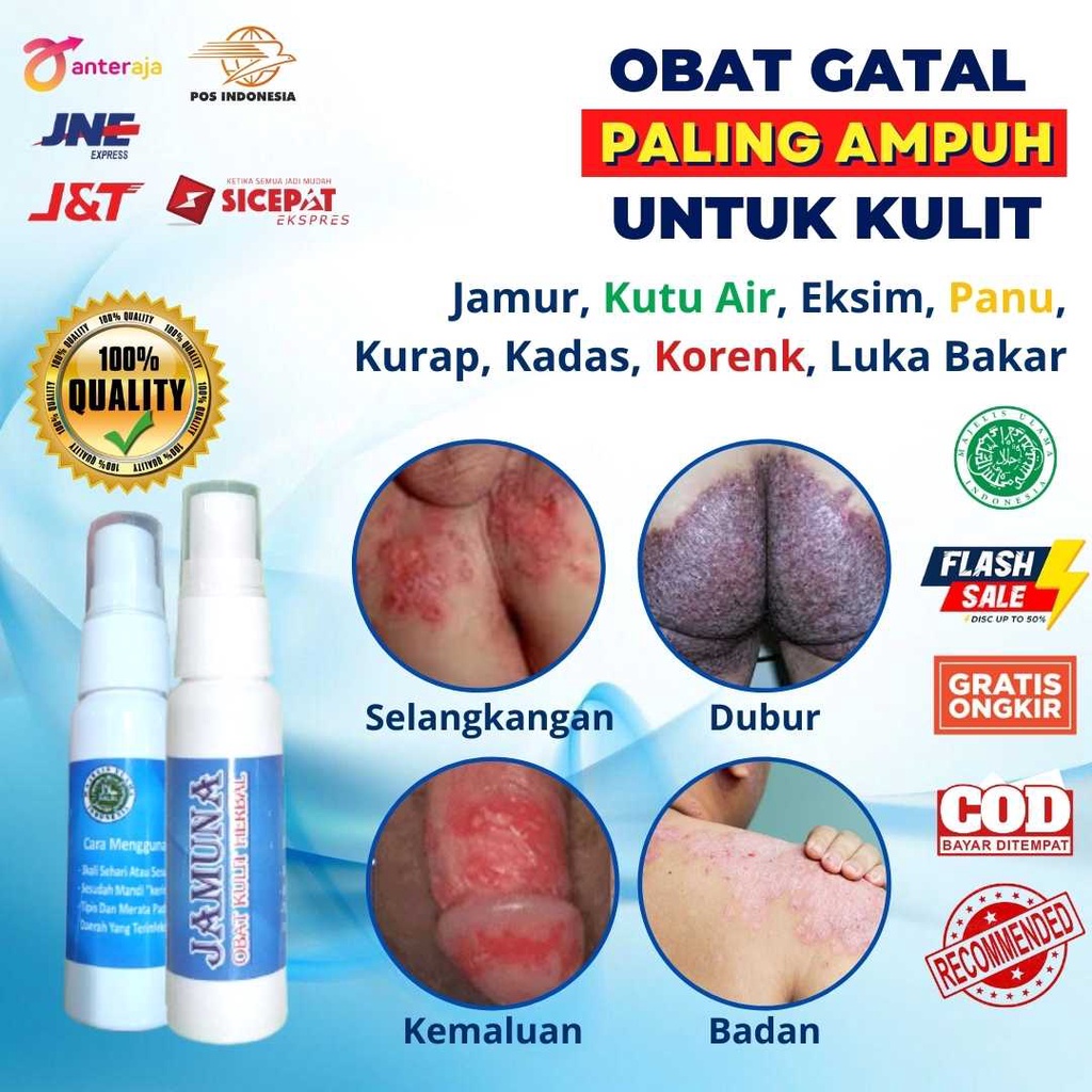 Obat Kulit Semprot Herbal Untuk Luka Bakar Diabetes Panu Gatal Gatel Selangkangan Eksim Ampuh 100% J