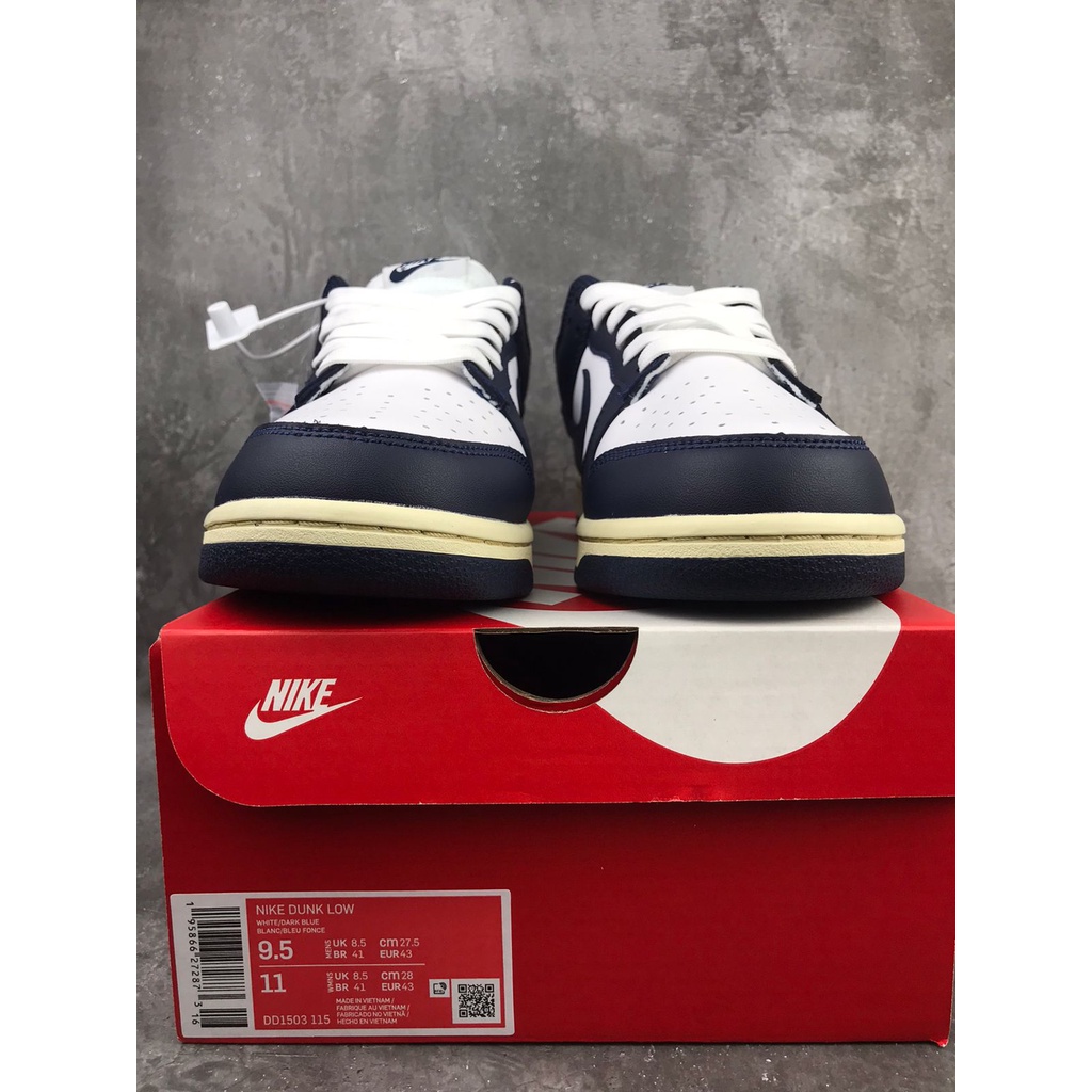 Dunk Low Vintage Navy (W), 100% Real Pic.