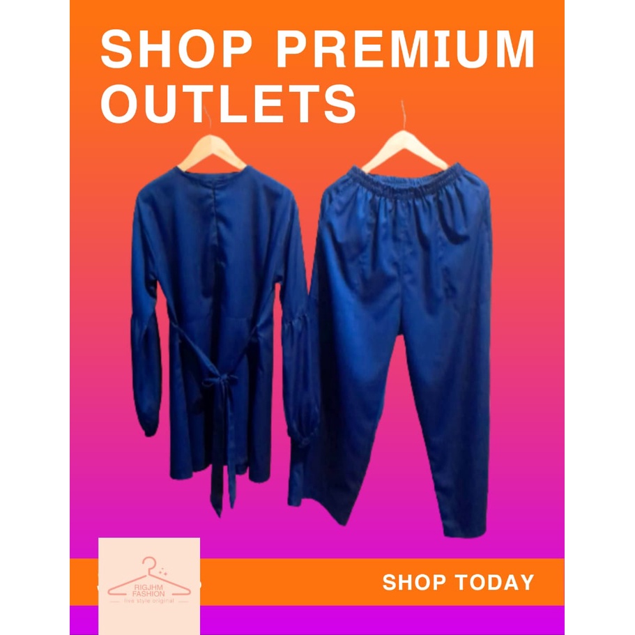 Setelan Kulot Tunik Wanita Terbaru Bahan Toyobo Size M L XL XXL Adem Tidak Tipis One Set Model Rempe