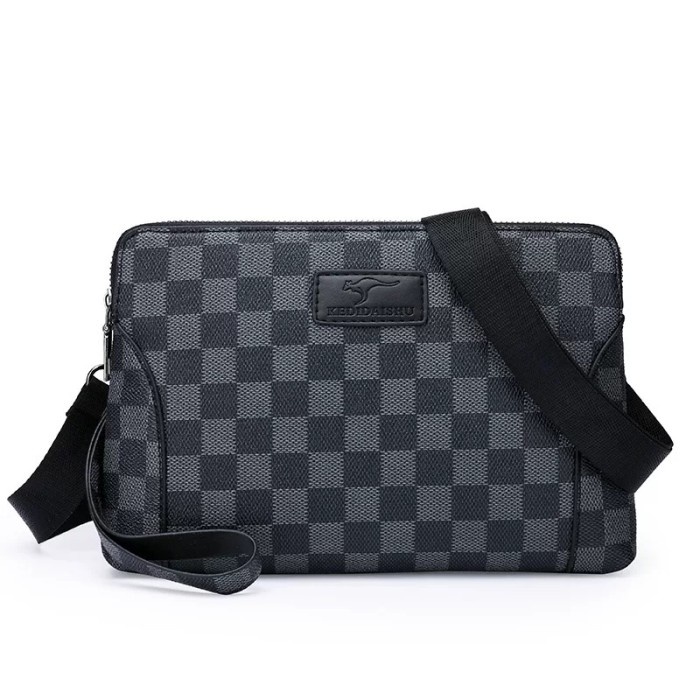 Clutch Bag Tas Selempang Kulit Pria Wanita Hand Tas 9821 Black Clutch Branded Terlaris Wanita Bag  H