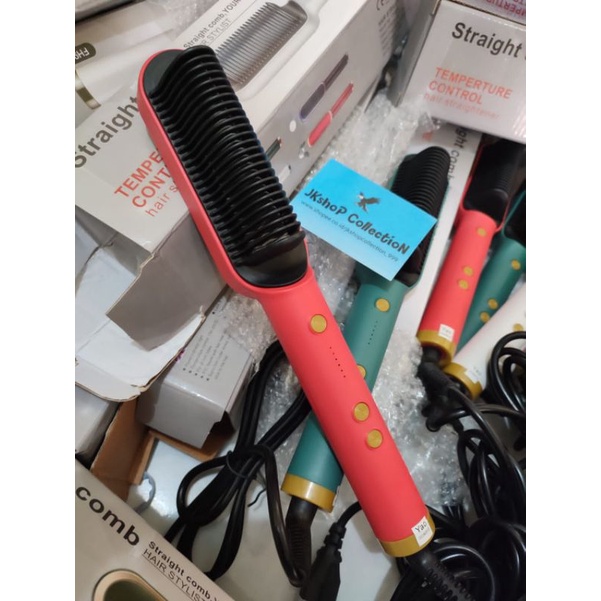 Catok Sisit Rambut 2in1 Straight Comb Pelurus Rambut