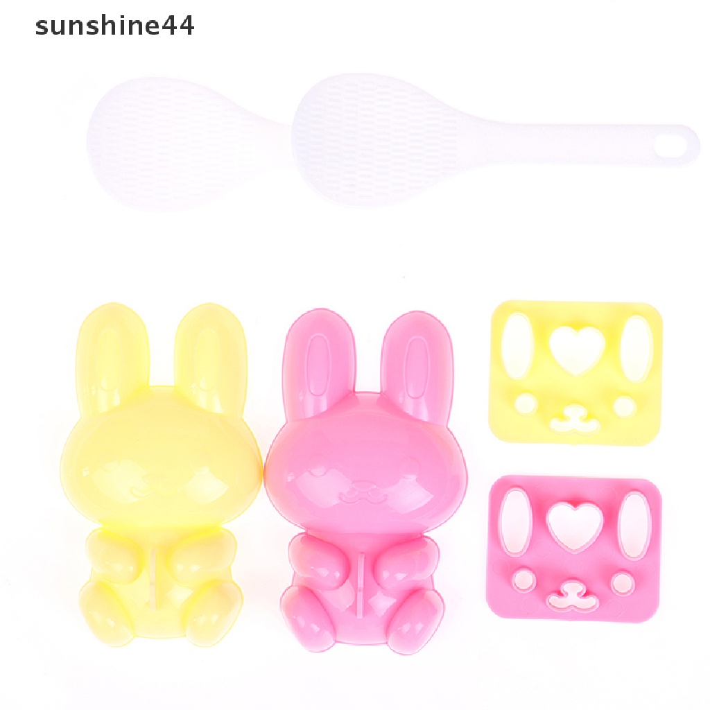 Sunshine 1Set Kitchen Sushi Mold Sandwich Mould Rabbit Rice Ball Mold DIY Bento MakerTool .