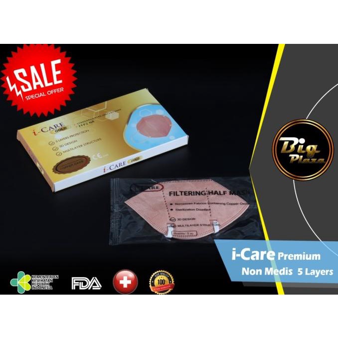 KN95 Anti Virus i-Care Masker KN95 3D FFP2NR AntiVirus Mask Icare ORI 90-bigplaza Ayo Order