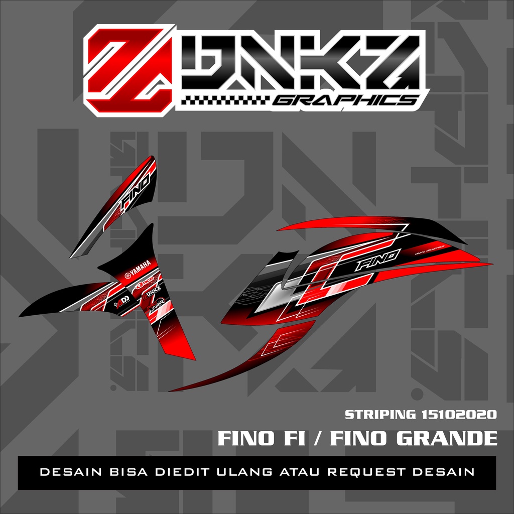 Stiker Fino FI  Grande 125 Decal Striping Fino FI  Grande 125 Premium ST15102020 DNKZ