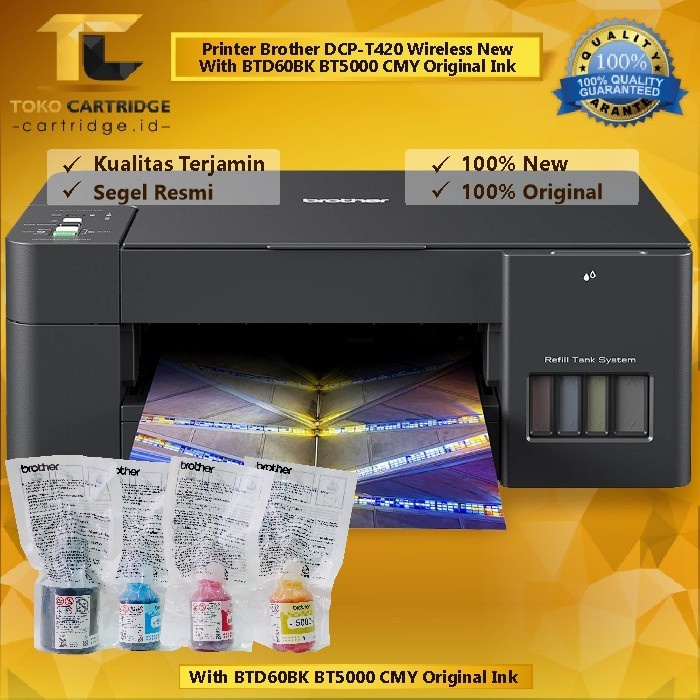 Printer DCP T420W Duplex Colour Printing T420 All In one WIFI A4 tinta BTD60 BT 60 BT5000 BT 5000