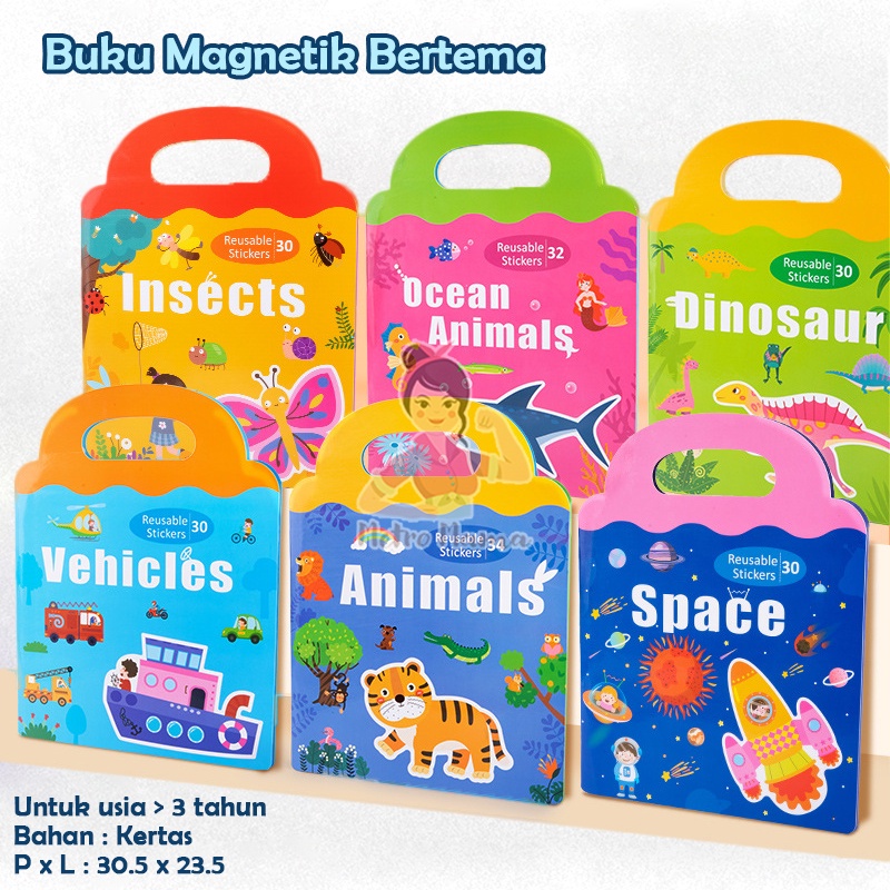 Buku Aktivitas Anak Stiker Magnetik Premium Magnetic Sticker Book
