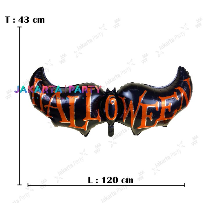 Balon Foil Kelelawar jumbo / Balon Karakter Halloween / Balon Hallowen