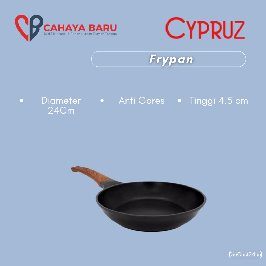 CYPRUZ DIE CAST FRYPAN 24CM
