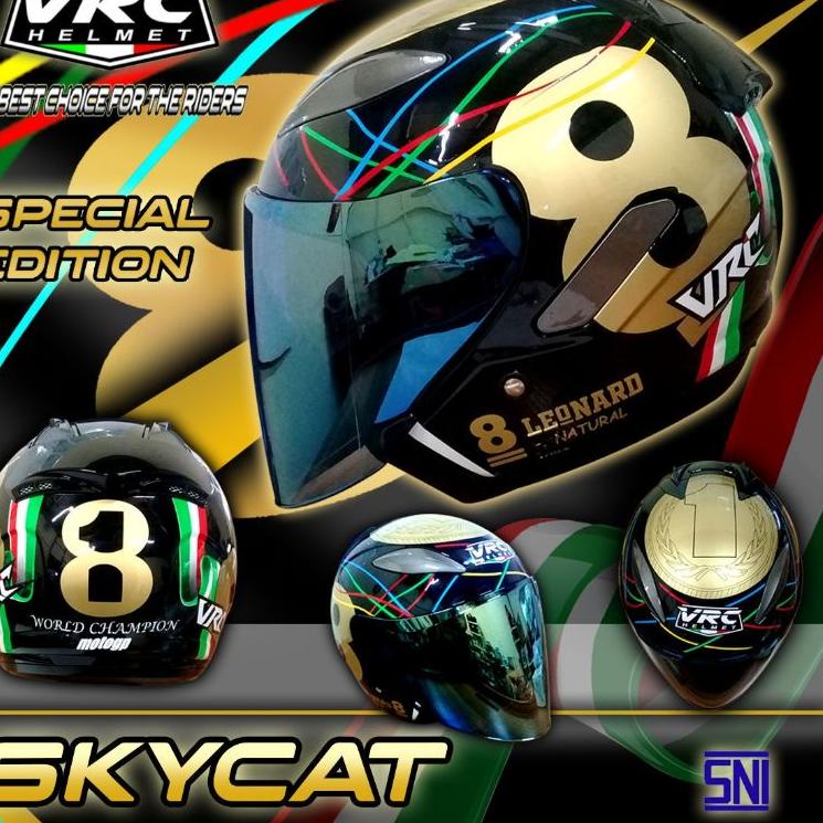 PSG.18Oc22ž ▫ Helm Centro Motif VRC Helmet Original Visor Flat Venom