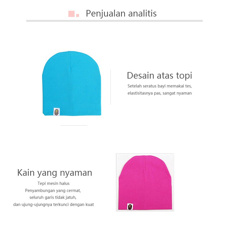 Topi Kupluk Rajut Polos 0-3 tahun B173