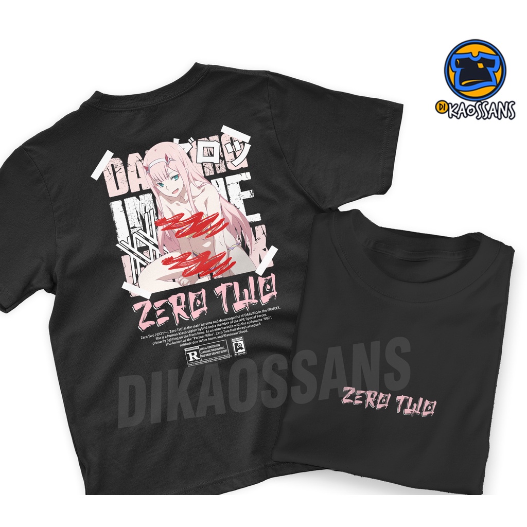 BISA COD BAYAR DITEMPAT Baju Kaos Distro ZERO TWO Cotton Combed 30s Sablon Premium Cewek Cowok Unise