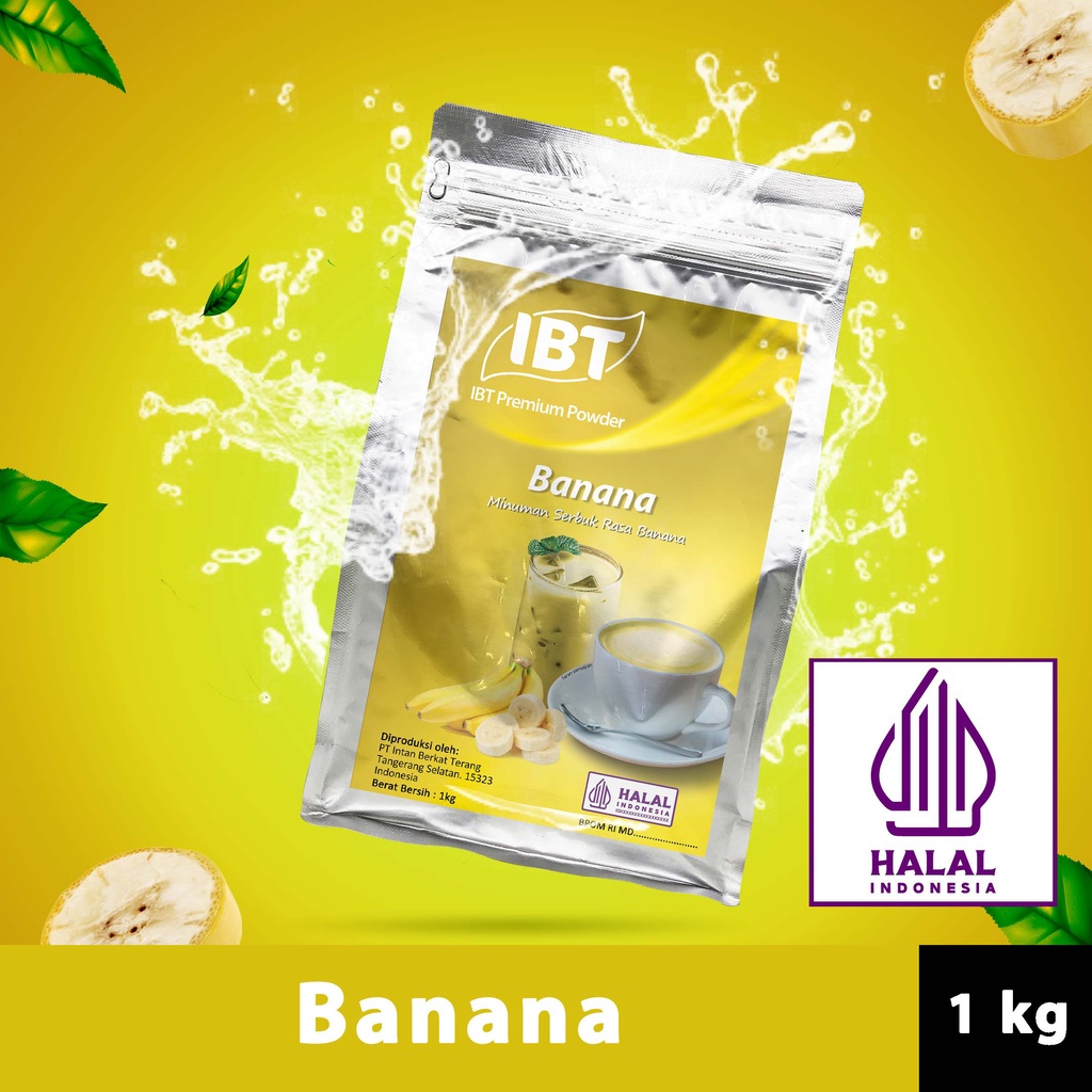 

Bahan Minuman Bubuk Pisang. Banana Bubble Tea Premium Powder Bagus