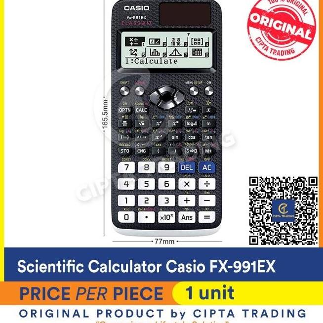 

MURAH/ CALCULATOR - CASIO - SCIENTIFIC CALCULATOR FX-991EX E8576TRB