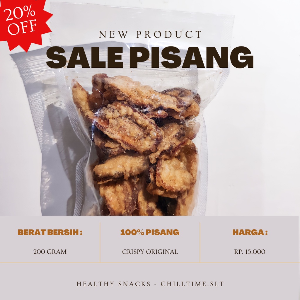 

Sale Pisang Original Crispy / Krispi 200g