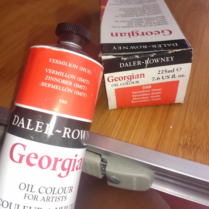 

Cantik Cat Minyak Lukis Georgian Daler Rowney Vermillion Hue Terlaris