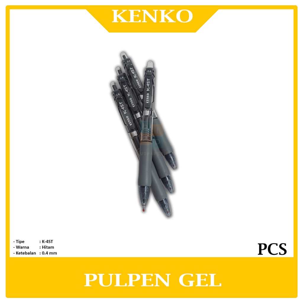 

Kenko Gelpen Pen Gel K-4 ST 0.4 mm Black - Pcs