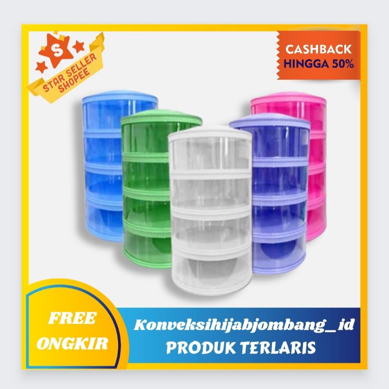 Rak Penyimpanan Makanan 4 Susun Tingkat Tudung Saji Tutup Food Cover 5 susun Rak Saji Tempat Penyimp