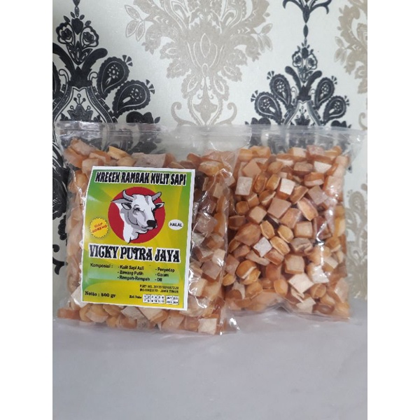 

KRECEK rambak kulit sapi kotak