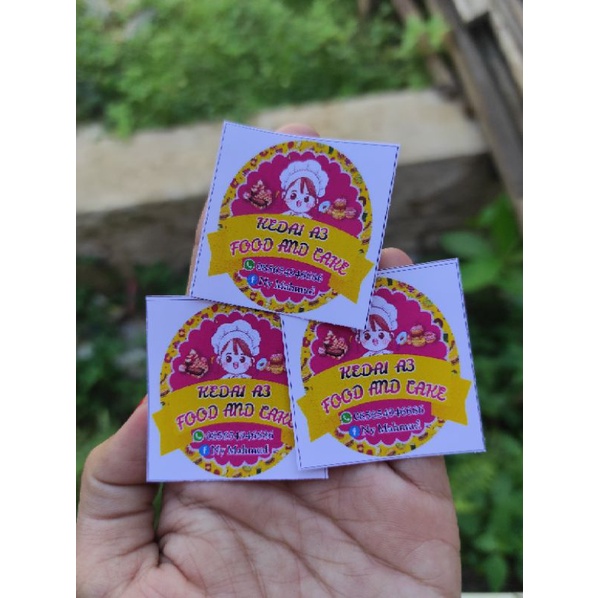 

stiker logo makanan bisa req isi 105lembar + Desain