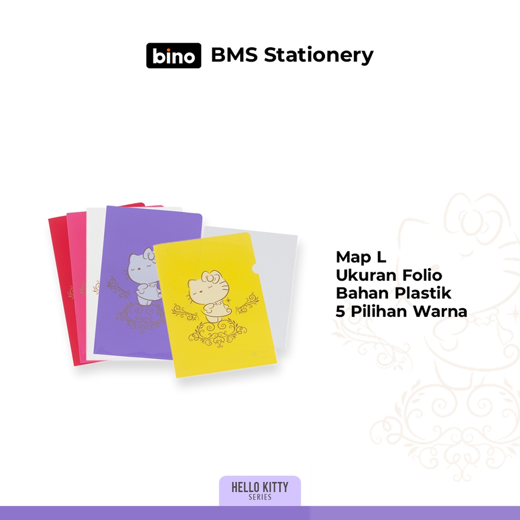 

[BMS Surabaya] Map L Plastik Bantex Folder Motif HELLO KITTY | Ukuran Folio | 2245AHK