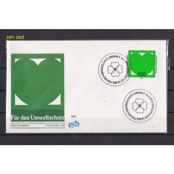

A057 Perangko FDC SHP Jerman 1994 Protection of Environment 1 Pcs