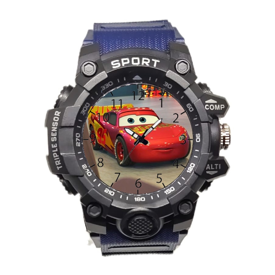 Jam Anak Sport Laki Laki Cars Biru Terbaru