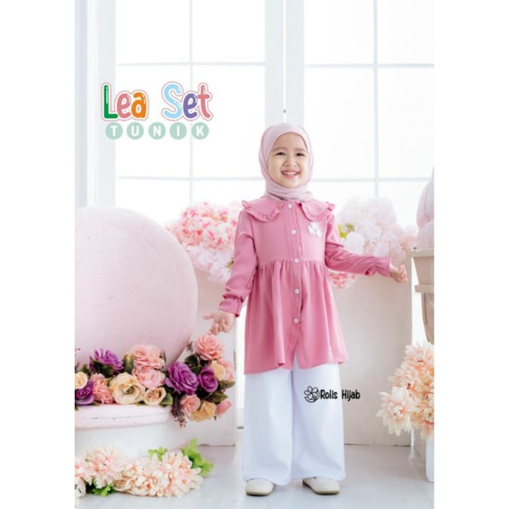 LEA TUNIK/STELAN ANAK /SETELAN ANAK PEREMPUAN/BAJU ANAK PEREMPUAN /PAKAIAN ANAK PEREMPUAN/TUNIK ANAK/TUNIK KEKINIAN