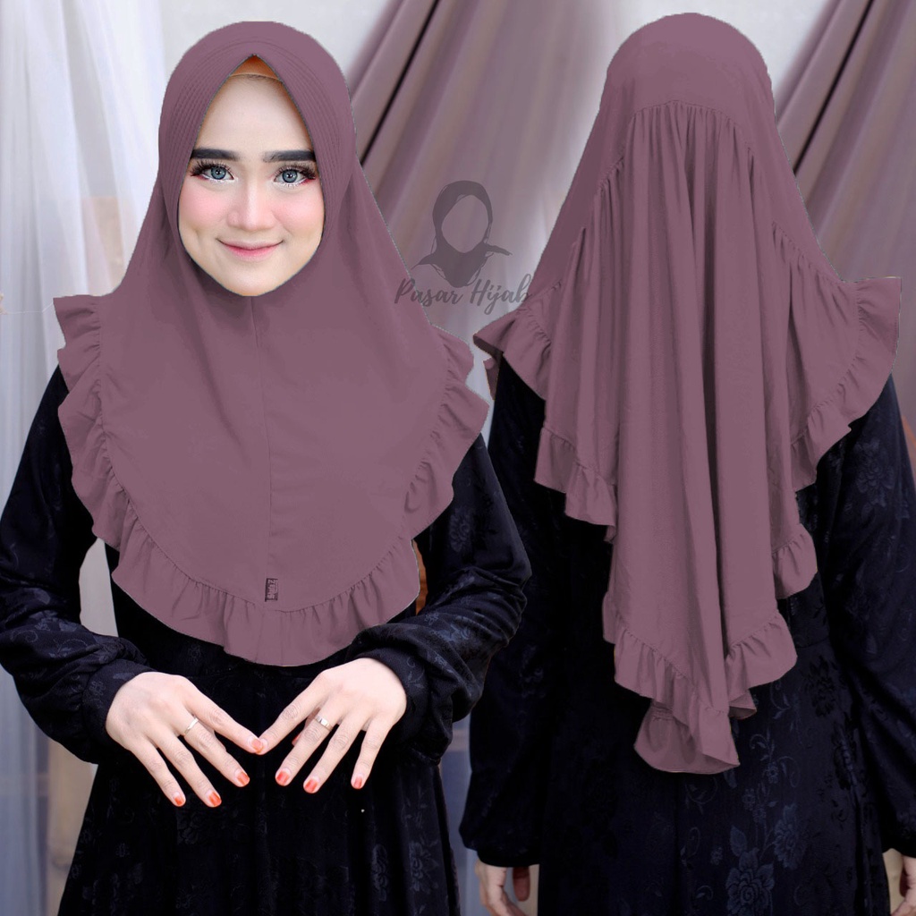 Kerudung Instan MAHKOTA Hijab Bergo Jersey Premium Nayla Hija'b